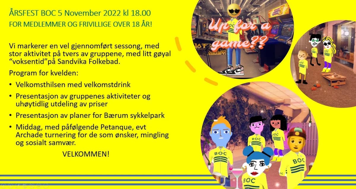 Bilde fra Bærum og Omegn Cykleklubb, 15. oktober 2022.