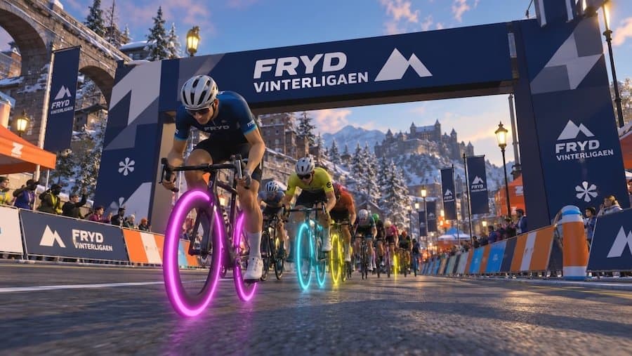 Bilde fra Zwift, 8. oktober 2026.